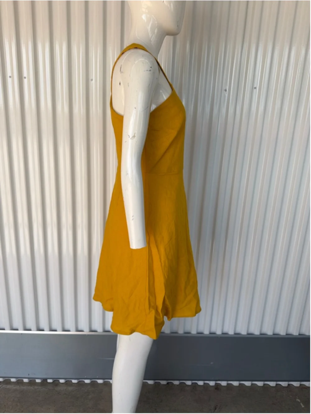 Women's Ann Taylor Factory Yellow Halter Mini Dress Size 2